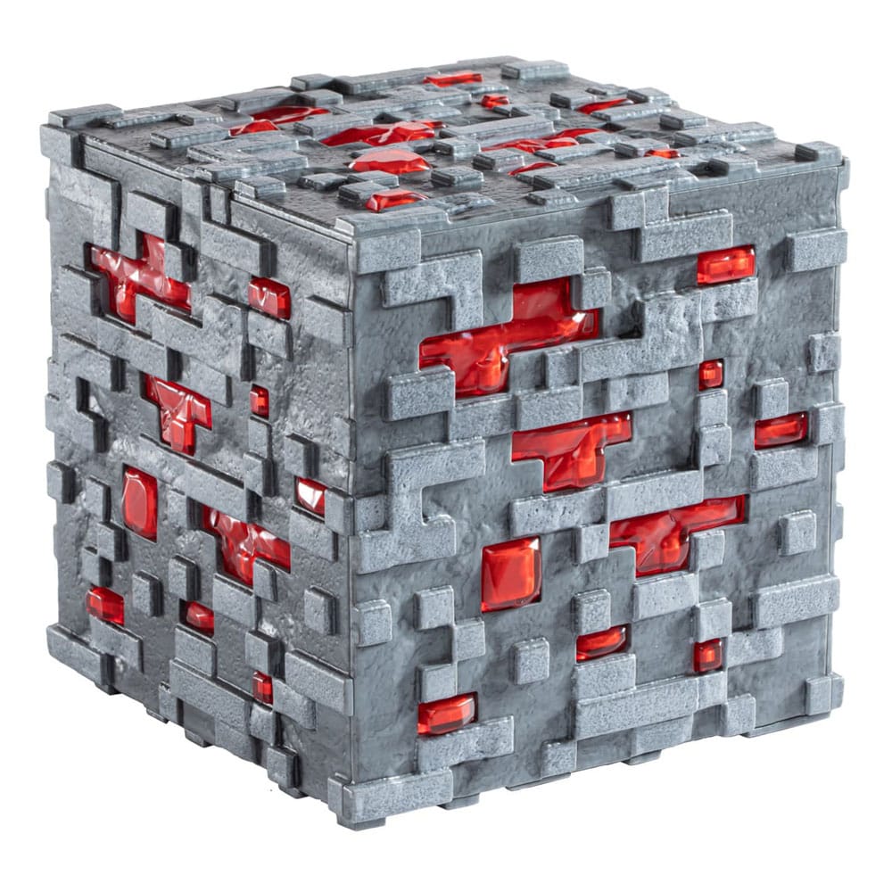 Replica minecraft illuminante cubo minerale rossa 10 cm