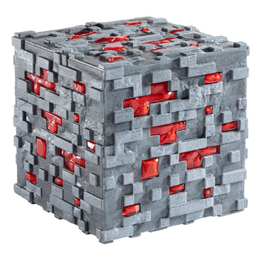 Replica minecraft illuminante cubo minerale rossa 10 cm