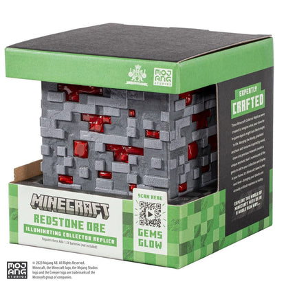 Minecraft réplique illuminant le minerai de redstone 10 cm