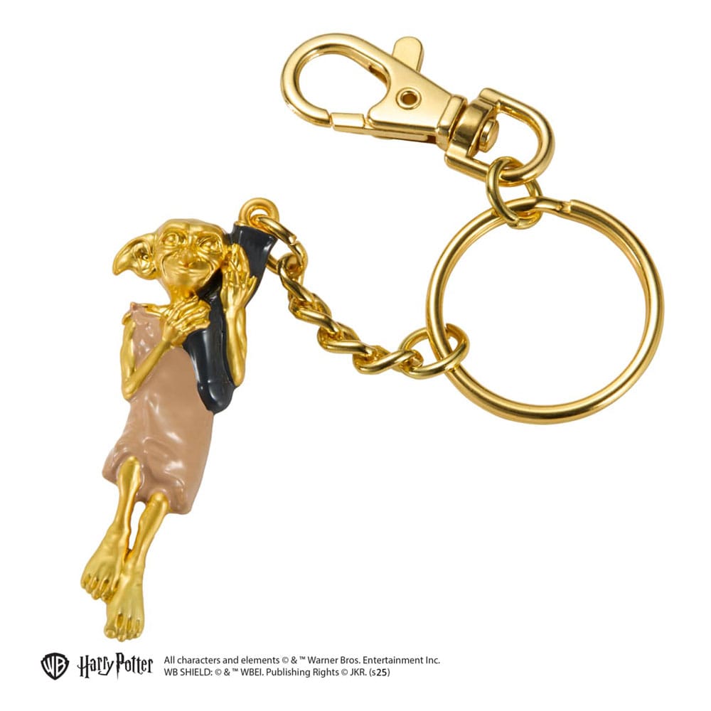 Harry Potter Metall-Schlüsselanhänger Dobby goldfarben 11 cm