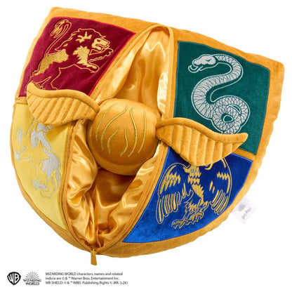 Harry Potter Cushion with Plush Figure Quidditch Crest & Golden Snitch