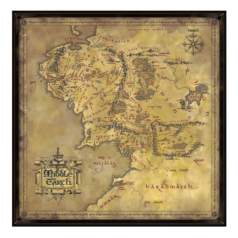 Seigneur des anneaux Puzzle du puzzle de la Terre du milieu (1000 pièces)