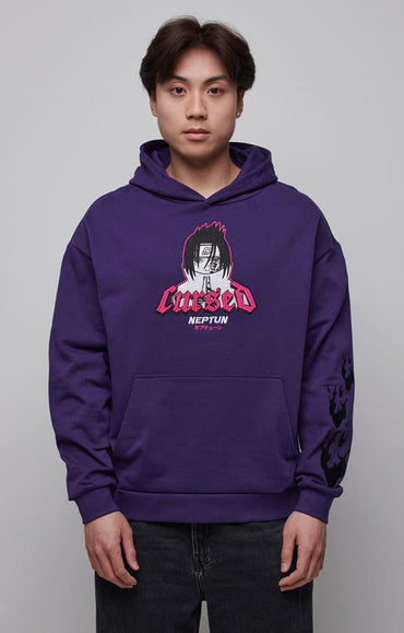 Naruto Shippuden Hooded Sweater Graphic Purple