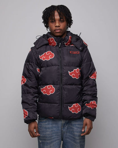 Naruto Puffer Jacket Akatsuki Red