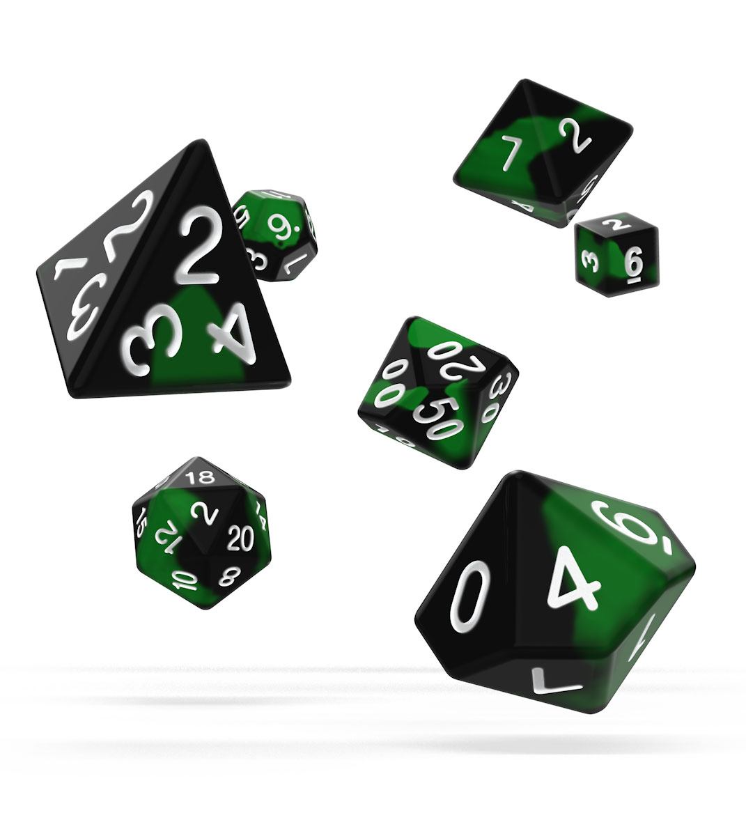 OAKIE DOAKIE DICE RPG SET GLOW U MARU - BIOHAZARD (7)