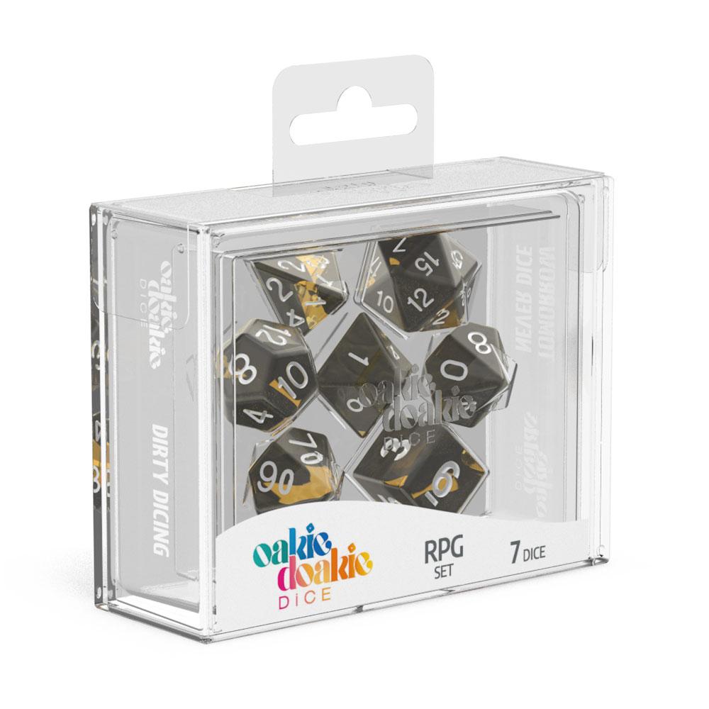 OAKIE DOAKIE DICE RPG Set Enclave - Amber (7)