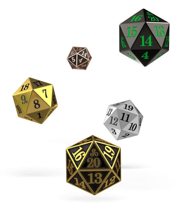 OAKIE DOAKIE DICE D20 SPINDORN DICE SET METAL (5)