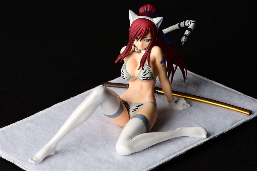 Fairy Tail Statue 1/6 Erza Scarlet - White Tiger CAT Gravure_Style 13 cm