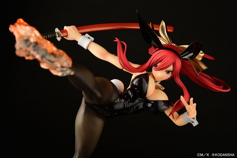 Fairy Tail Statue 1/6 Erza Scarlet High Kick Black Bunny Ver. 37 cm