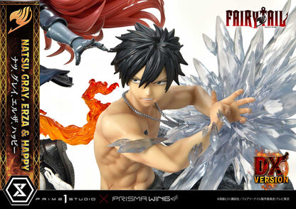 Fairy Tail PVC Statue 1/6 Natsu, Gray, Erza, Happy Deluxe Version 57 cm