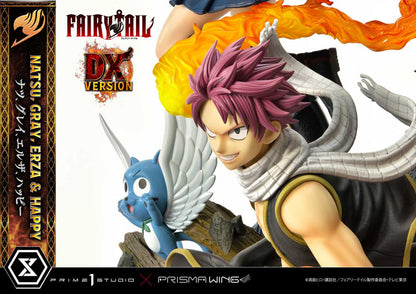 Fairy Tail PVC Statue 1/6 Natsu, Gray, Erza, Happy Deluxe Bonus Version 57 cm