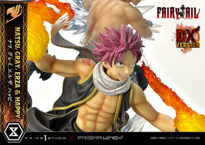 Fairy Tail PVC Statue 1/6 Natsu, Gray, Erza, Happy Deluxe Bonus Version 57 cm