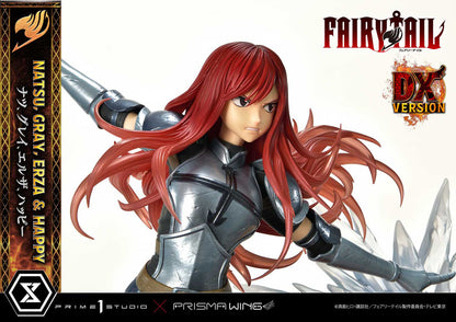 Fairy Tail PVC Statue 1/6 Natsu, Gray, Erza, Happy Deluxe Bonus Version 57 cm