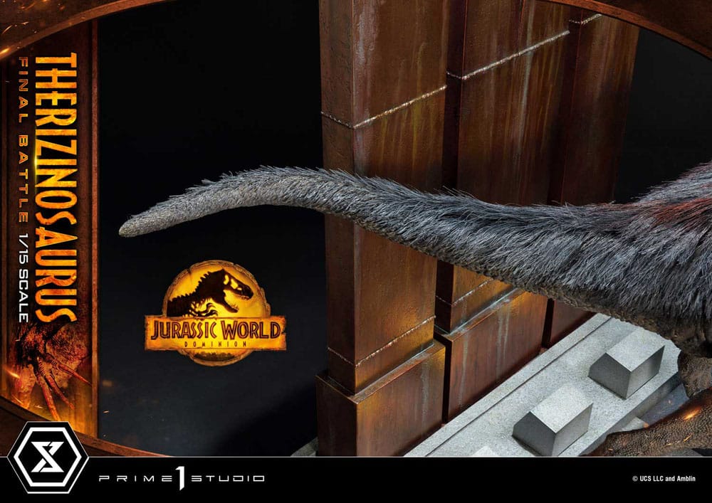 Jurassic World: Dominion Legacy Museum Collection Statue 1/15 Therizinosaurus Final Battle Bonus versjon 55 CM