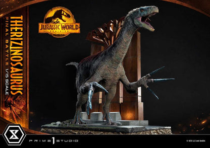 Jurassic World: Dominion Legacy Museum Collection Statue 1/15 Therizinosaurus Final Battle Bonus versjon 55 CM