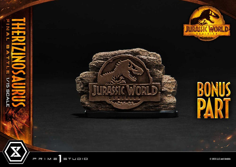 Jurassic World: Dominion Legacy Museum Collection Statue 1/15 Therizinosaurus Final Battle Bonus versjon 55 CM