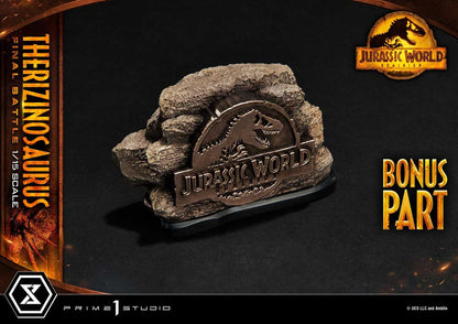 Jurassic World: Dominion Legacy Museum Collection Statue 1/15 Therizinosaurus Final Battle Bonus versjon 55 CM