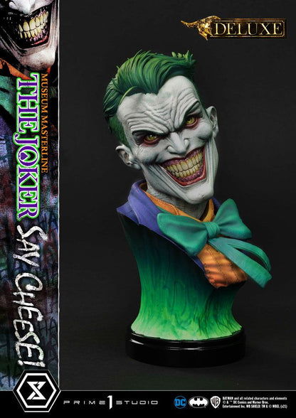 DC Comics Statue 1/3 The Joker Say Cheese Deluxe Bonus Version 99 cm