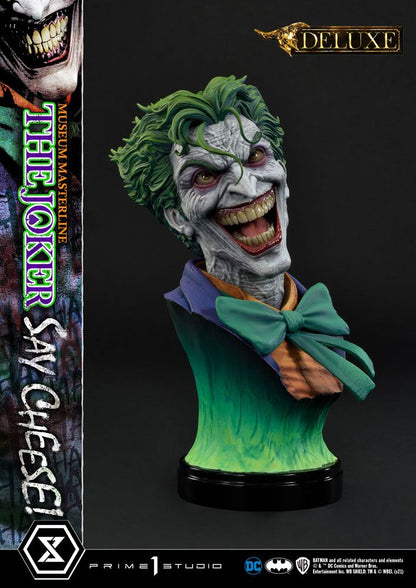 DC Comics Statue 1/3 The Joker Say Cheese Deluxe Bonus Version 99 cm