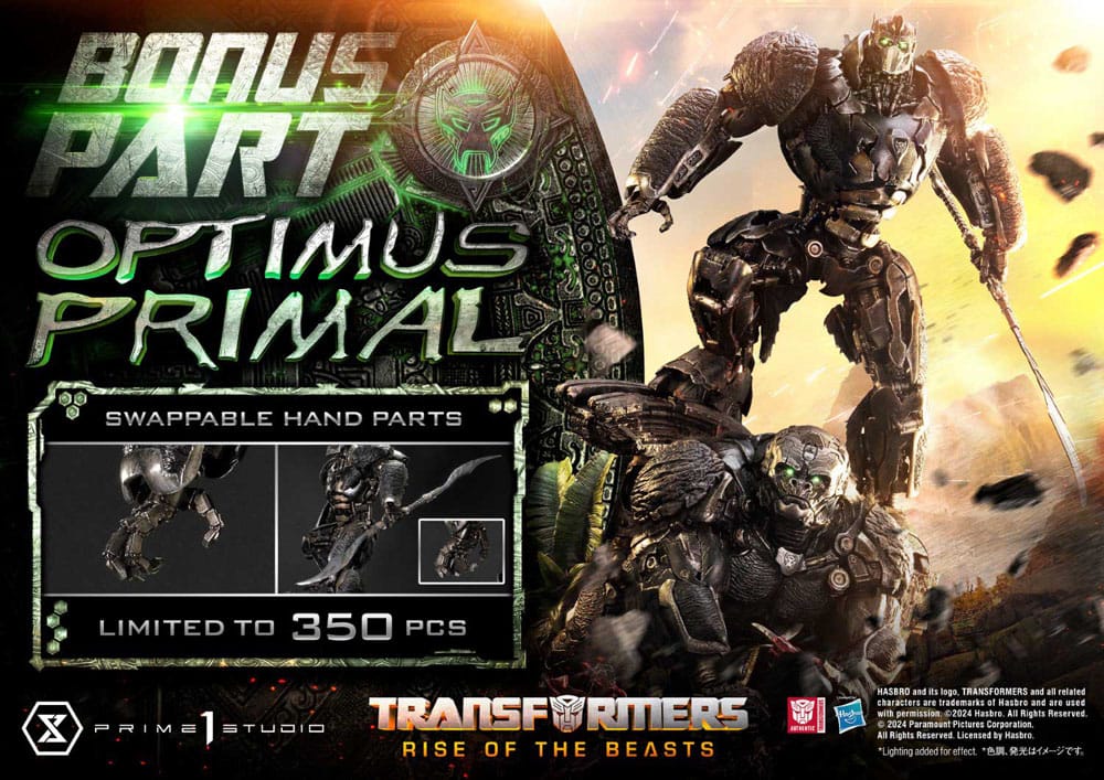 Transformers: The Rise of the Beasts Müzesi Masterline heykeli Optimus Primal Ultimate Bonus Sürüm 72 cm