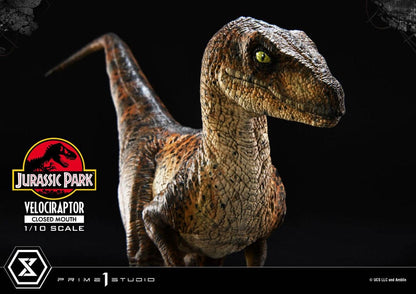 Jurassic Park Prime Collectibles Statue 1/10 Velociraptor Closed Mouth 19 cm