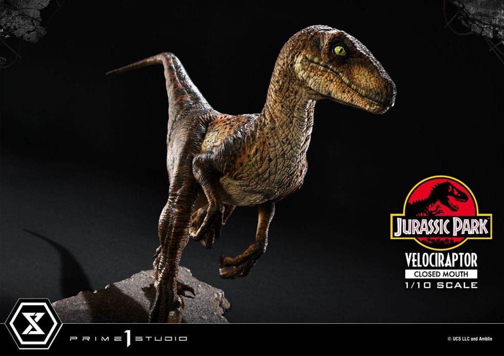 Jurassic Park Prime Collectibles Statue 1/10 Velociraptor Closed Mouth 19 cm