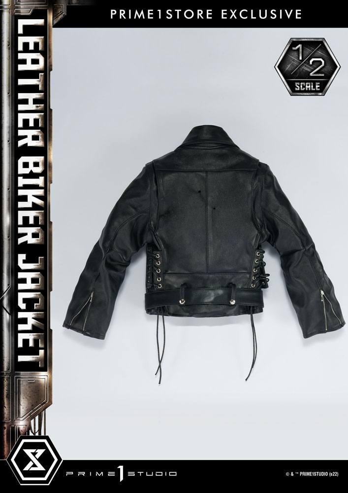 Terminator Leather Biker Jacket for 1/2 T-800 Statues