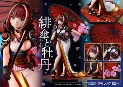 Illustration originale par Fuzichoco Prisma Wing Pvc Statue 1/7 Scarlet Umbrella and Peony 28 cm