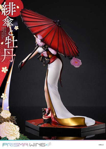 Illustration originale par Fuzichoco Prisma Wing Pvc Statue 1/7 Scarlet Umbrella and Peony Deluxe version 32 cm