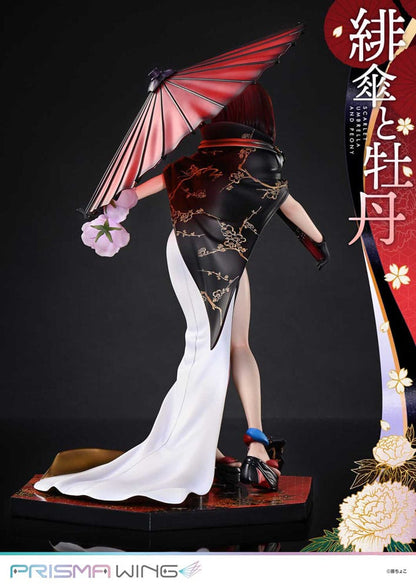 Illustration originale par Fuzichoco Prisma Wing Pvc Statue 1/7 Scarlet Umbrella and Peony Deluxe version 32 cm