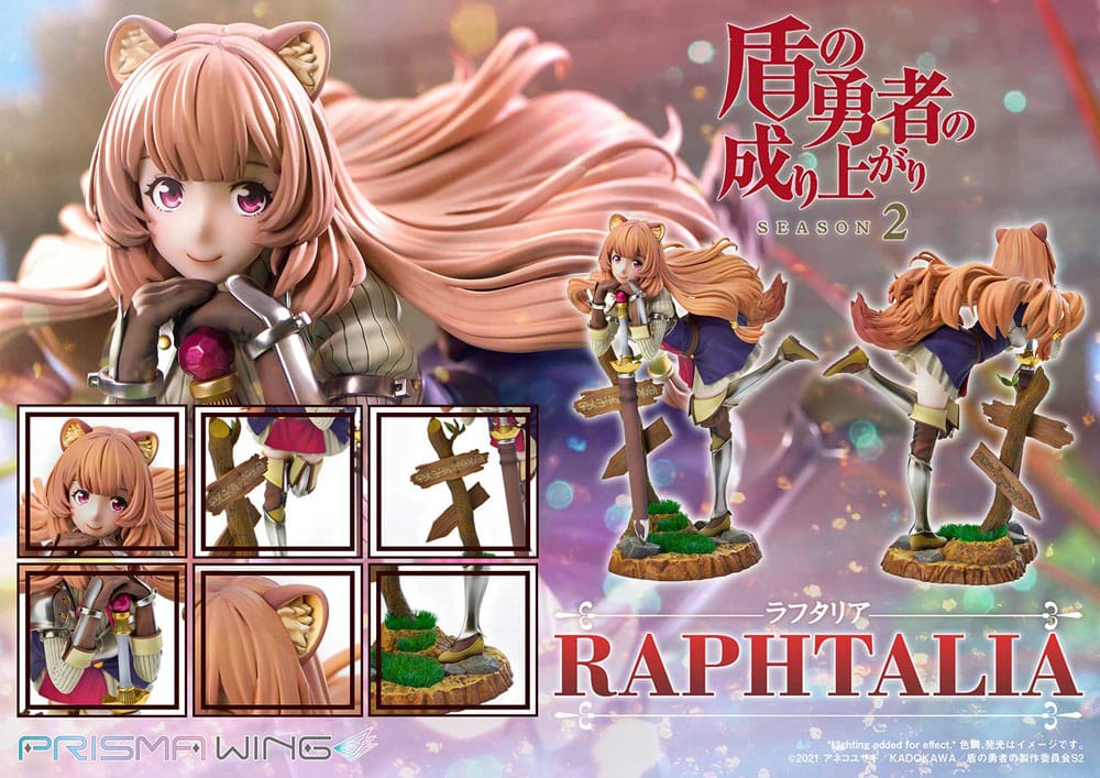 Stigningen af ​​Shield Hero sæson 2 Prisma Wing PVC Statue 1/7 Raphtalia 21 cm