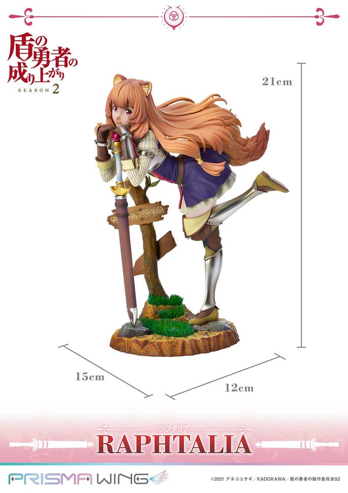 Stigningen af ​​Shield Hero sæson 2 Prisma Wing PVC Statue 1/7 Raphtalia 21 cm