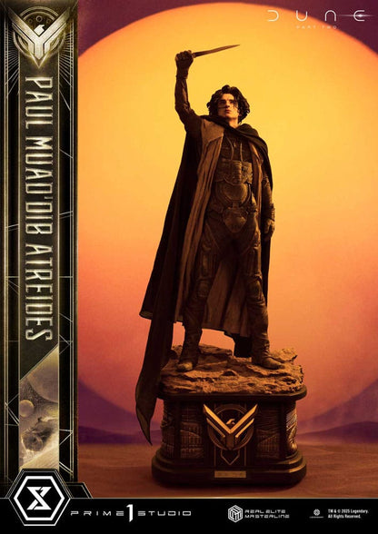 Dune: Teil zwei Real Elite Masterline -Serie Statue 1/3 Paul Atreidides Ultimate Bonus Version 90 cm