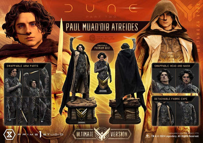 Dune: Teil zwei Real Elite Masterline -Serie Statue 1/3 Paul Atreidides Ultimate Bonus Version 90 cm