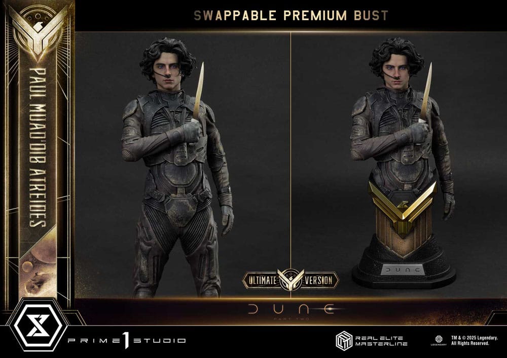 Dune: Teil zwei Real Elite Masterline -Serie Statue 1/3 Paul Atreidides Ultimate Bonus Version 90 cm