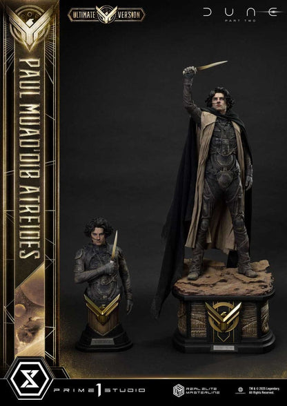 Dune: Teil zwei Real Elite Masterline -Serie Statue 1/3 Paul Atreidides Ultimate Bonus Version 90 cm