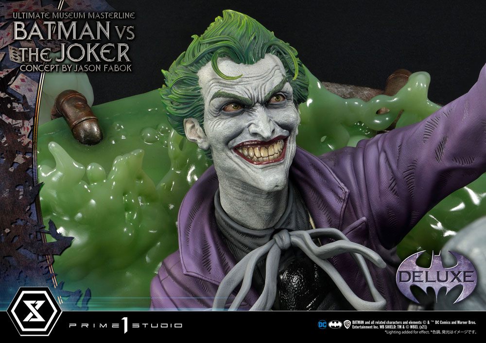 DC Comics Statue 1/3 Batman vs. The Joker av Jason Fabok Deluxe Bonus version 85 cm