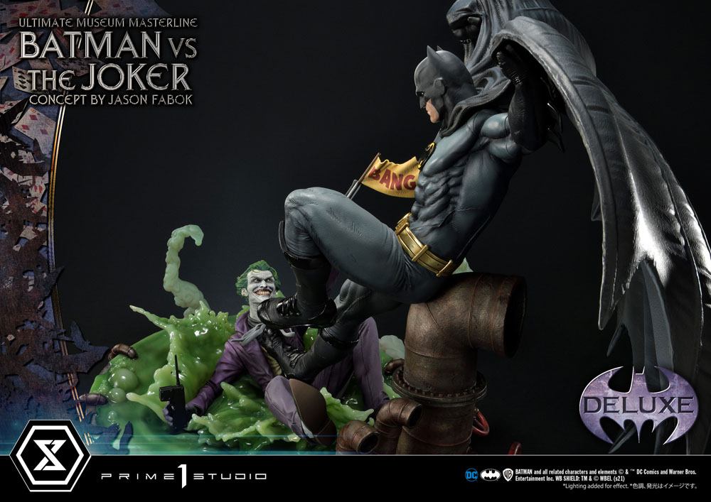 DC Comics Statue 1/3 Batman vs. The Joker av Jason Fabok Deluxe Bonus version 85 cm