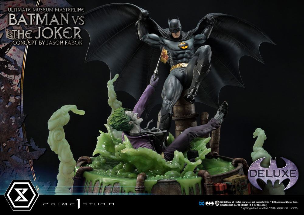 DC Comics Statue 1/3 Batman vs. The Joker av Jason Fabok Deluxe Bonus version 85 cm