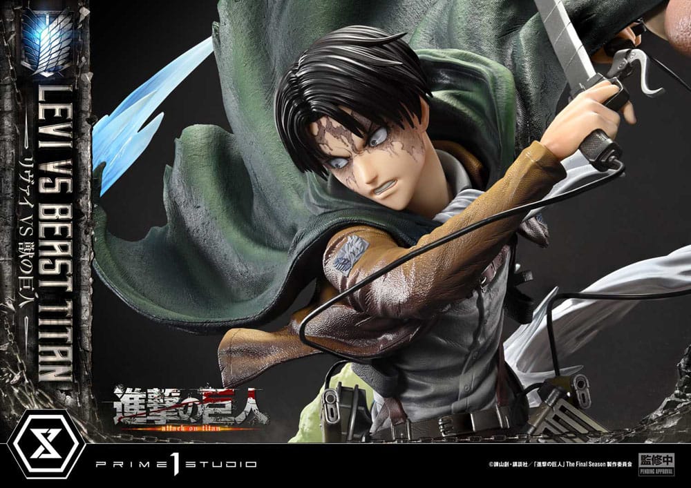 Attack on Titan Ultimate Premium Masterline Series Statue 1/4 Levi Versus Beast Titan 73 cm