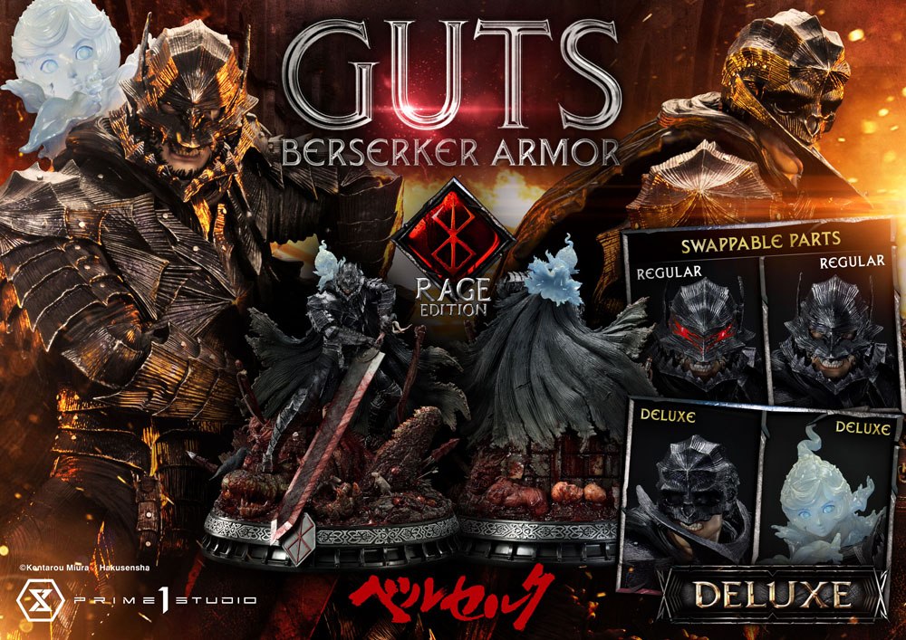 Berserk Statue 1/4 Guts Berserker Armor Rage Edition Deluxe Version 67 cm