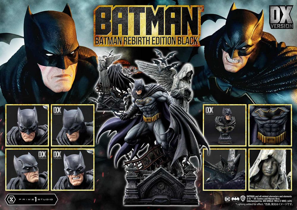 Batman Ultimate Premium Masterline -Serie Statue 1/4 Batman Rebirth Edition Black Deluxe Version 71 cm