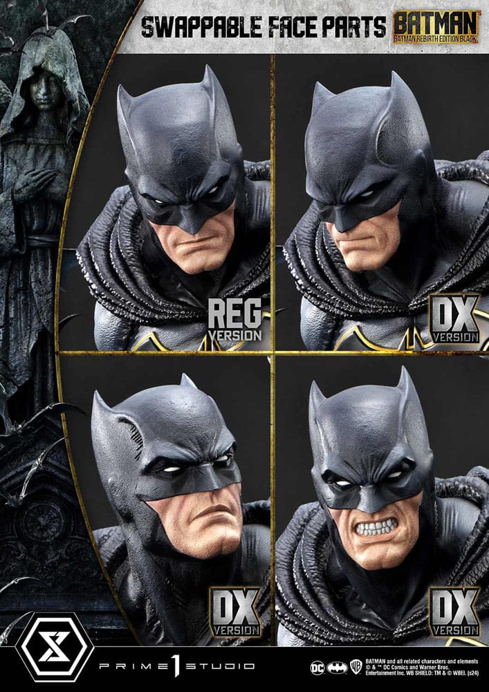 Batman Ultimate Premium Masterline -Serie Statue 1/4 Batman Rebirth Edition Black Deluxe Version 71 cm