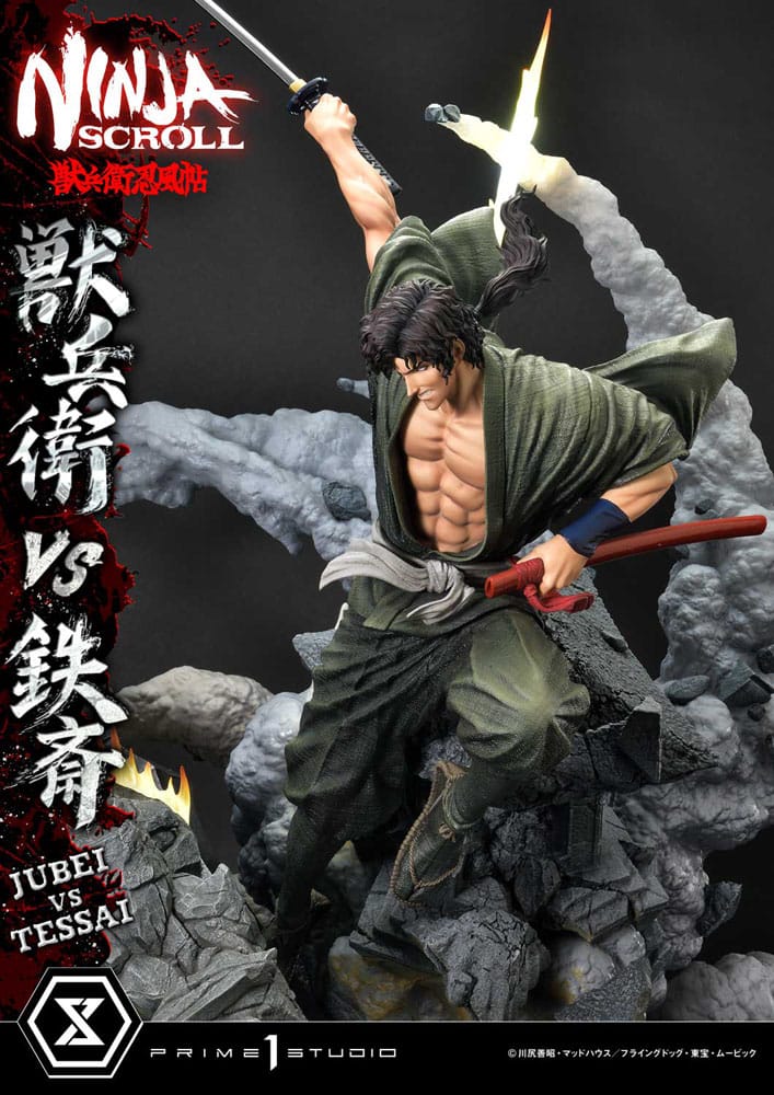 Ninja Scroll Ultimate Premium Masterline Series Status 1/4 Jubei nasuprot Tessai 101 cm