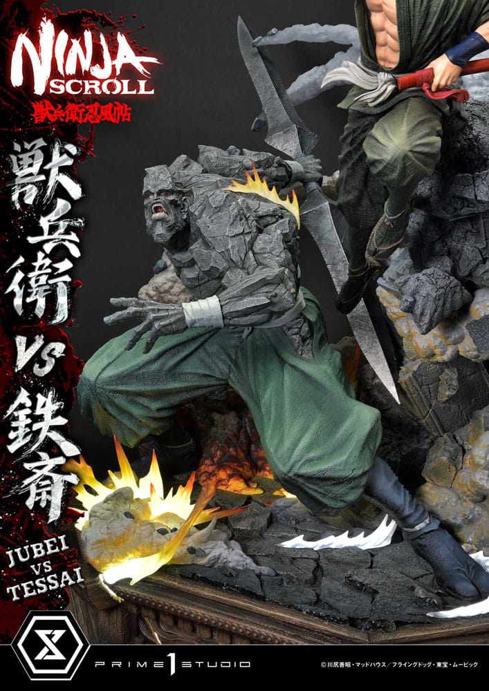 Ninja Scroll Ultimate Premium Masterline Series Status 1/4 Jubei nasuprot Tessai 101 cm