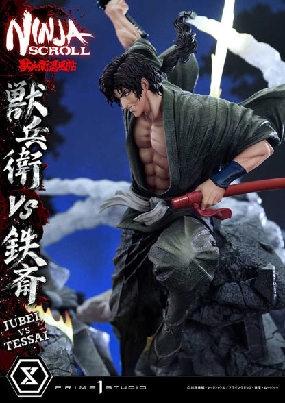 Ninja Scroll Ultimate Premium Masterline Series Status 1/4 Jubei nasuprot Tessai Deluxe verziji 101 cm