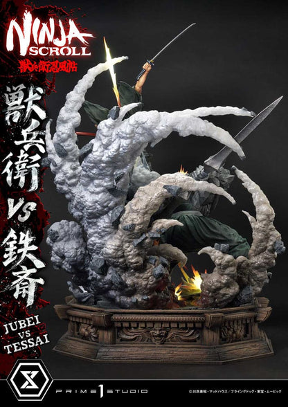 Ninja Scroll Ultimate Premium Masterline Series Status 1/4 Jubei nasuprot Tessai Deluxe Bonus verzija 101 cm