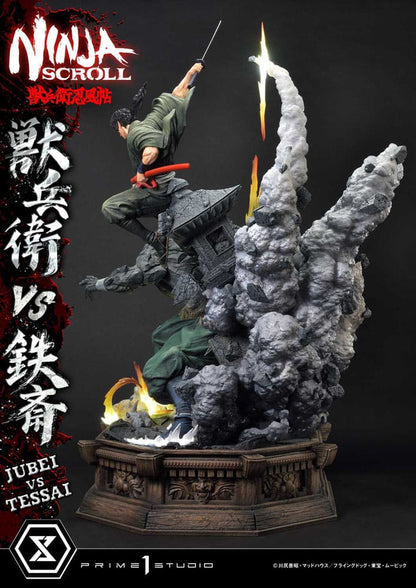 Ninja Scroll Ultimate Premium Masterline Series Status 1/4 Jubei nasuprot Tessai Deluxe Bonus verzija 101 cm