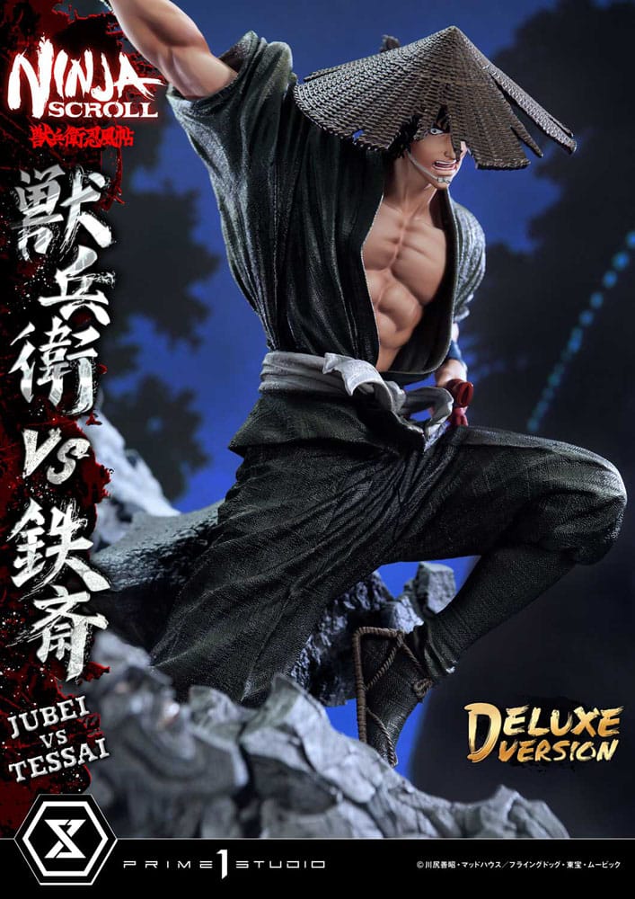 Ninja Scroll Ultimate Premium Masterline Series Status 1/4 Jubei nasuprot Tessai Deluxe Bonus verzija 101 cm