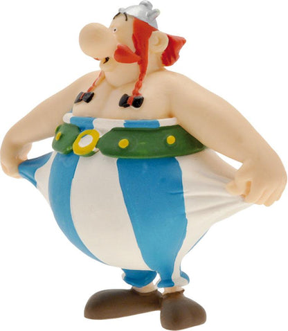 Asterix -figur Obelix, der holder bukserne 8 cm